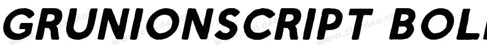 GrunionScript Bold Italic字体转换